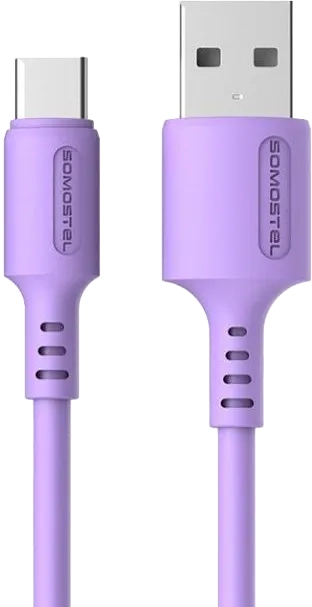 Kabel USB-A-USB-C 3 A Somostel fioletowy