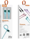 Kabel USB-C-USB-C 60 W Somostel fioletowy