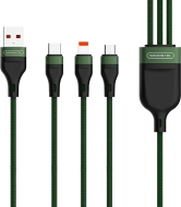 Kabel 3w1 2.1 A Fast Charging Somostel zielony