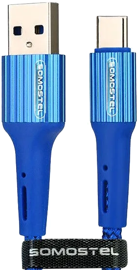 Kabel USB-A-USB-C 3 A Somostel niebieski
