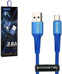 Kabel USB-A-USB-C 3 A Somostel niebieski