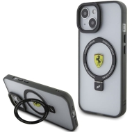 Ferrari FEHMP15SUSCAK iPhone 15 / 14 / 13 6.1" czarny/black hardcase Ring Stand 2023 Collection MagSafe