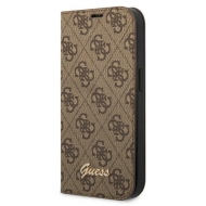 Guess GUBKP14LHG4SHW iPhone 14 Pro 6,1" brązowy/brown book 4G Vintage Gold Logo