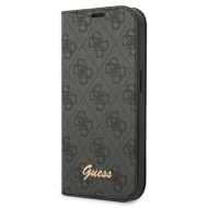 Guess GUBKP14SHG4SHK iPhone 14 / 15 / 13 6.1" czarny/black book 4G Vintage Gold Logo