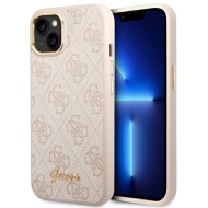 Guess GUHCP14MHG4SHP iPhone 14 Plus / 15 Plus 6.7" różowy/pink hard case 4G Vintage Gold Logo