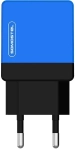 Ładowarka sieciowa Dual USB 2.1 A + kabel Lightning niebieska
