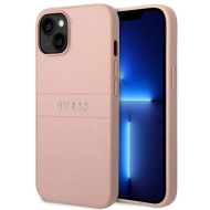 Guess GUHCP14MPSASBPI iPhone 14 Plus / 15 Plus 6.7" różowy/pink Saffiano Strap