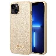 Guess GUHCP14SHGGSHD iPhone 14 / 15 / 13 6.1" złoty/gold hard case Glitter Script