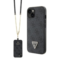 Guess GUHCP14SP4TDSCPK iPhone 14 / 15 / 13 6.1" czarny/black hardcase Crossbody 4G Metal Logo