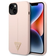 Guess GUHCP14SSLTGP iPhone 14 / 15 / 13 6.1" różowy/pink hardcase Silicone Triangle