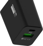 Ładowarka sieciowa USB-A - USB-C 30 W czarna + kabel USB-C