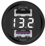 Ładowarka samochodowa 2xUSB Somostel grafitowa + kabel micro USB