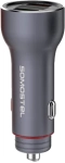 Ładowarka samochodowa 2xUSB Somostel grafitowa + kabel micro USB