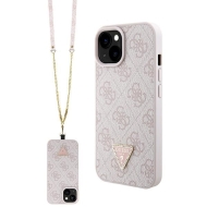 Guess GUHCP15MP4TDSCPP iPhone 15 Plus / 14 Plus 6.7" różowy/pink hardcase Crossbody 4G Metal Logo