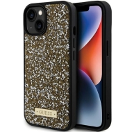 Guess GUHCP15SPFGSBSD iPhone 15 / 14 / 13 6.1" żółty/yellow hardcase Rhinestone Metal Logo