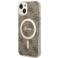 Guess GUHMP14MH4STW iPhone 14 Plus / 15 Plus 6.7" brązowy/brown hardcase 4G MagSafe