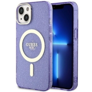 Guess GUHMP14SHCMCGU iPhone 14 / 15 / 13 6.1" purpurowy/purple hardcase Glitter Gold MagSafe