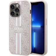 Guess GUHMP14XP4RPSP iPhone 14 Pro Max 6,7" różowy/pink hardcase 4G Printed Stripes MagSafe