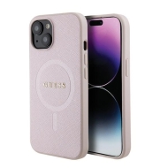 Guess GUHMP15SPSAHMCP iPhone 15 / 14 / 13 6.1" różowy/pink hardcase Saffiano MagSafe