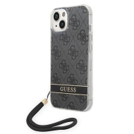 Guess GUOHCP14MH4STK iPhone 14 Plus / 15 Plus 6.7" czarny/black hardcase 4G Print Strap
