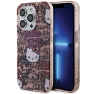 Hello Kitty HKHCP15XHDGPTP iPhone 15 Pro Max 6.7" różowy/pink hardcase IML Tags Graffiti
