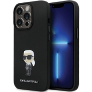 Karl Lagerfeld KLHCP14LSMHKNPK iPhone 14 Pro 6.1" czarny/black Silicone Ikonik Metal Pin