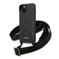 Karl Lagerfeld KLHCP14MSTMMK iPhone 14 Plus / 15 Plus 6,7" hardcase czarny/black Monogram Plaque Logo Strap