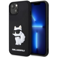 Karl Lagerfeld KLHCP14S3DRKHNK iPhone 14 / 15 / 13 6.1" czarny/black hardcase Rubber Choupette 3D