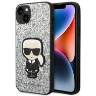 Karl Lagerfeld KLHCP14SGFKPG iPhone 14 / 15 / 13 6,1" hardcase srebrny/silver Glitter Flakes Ikonik