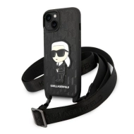 Karl Lagerfeld KLHCP14SSTKMK iPhone 14 / 15 / 13 6,1" czarny/black hardcase Monogram Ikonik Patch