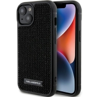 Karl Lagerfeld KLHCP15SHDSPLK iPhone 15 / 14 / 13 6.1" czarny/black hardcase Rhinestone Logo Metal Plate