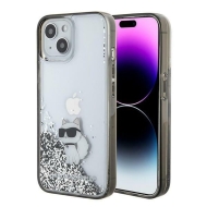 Karl Lagerfeld KLHCP15SLKCNSK iPhone 15 / 14 / 13 6.1" transparent hardcase Liquid Glitter Choupette