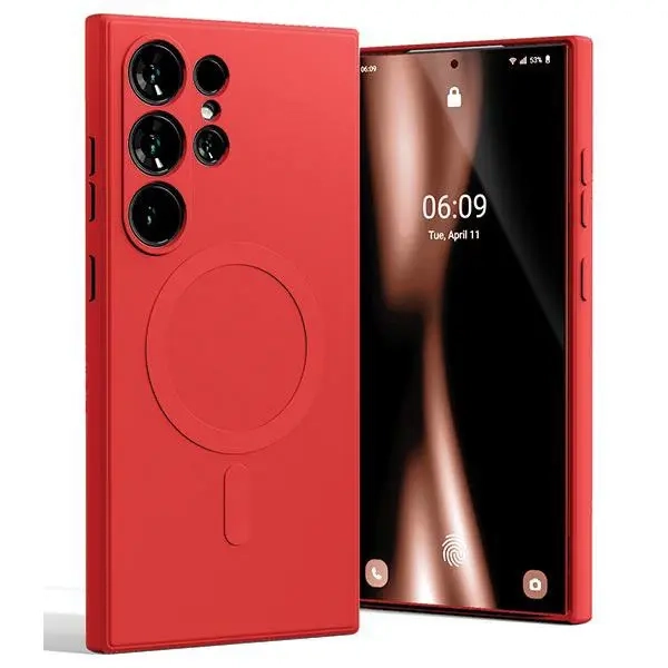 Etui do Samsung Galaxy S24 Ultra Mercury MagSafe Semi-Silicone czerwone