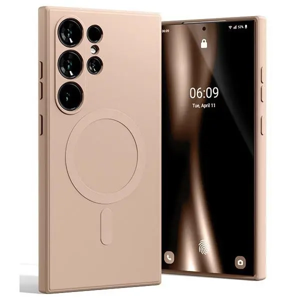 Etui do Samsung Galaxy S24 Ultra Mercury MagSafe Semi-Silicone różowo-piaskowy