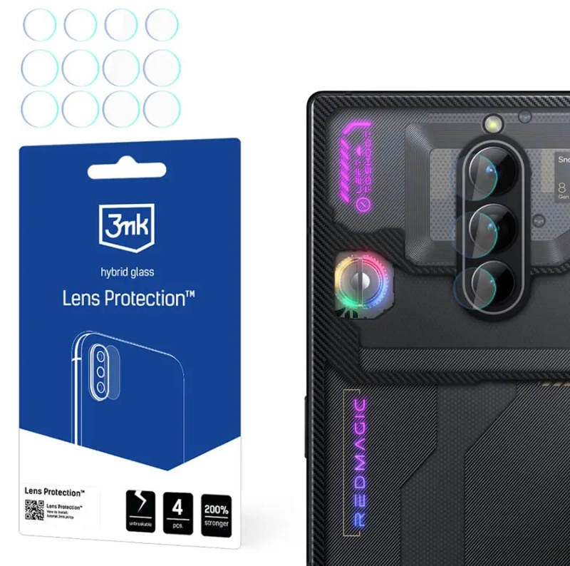 Szkło na obiektyw aparatu do Nubia Red Magic 8 Pro / Red Magic 8 Pro+ / Red Magic 8s Pro 3mk Lens Protection