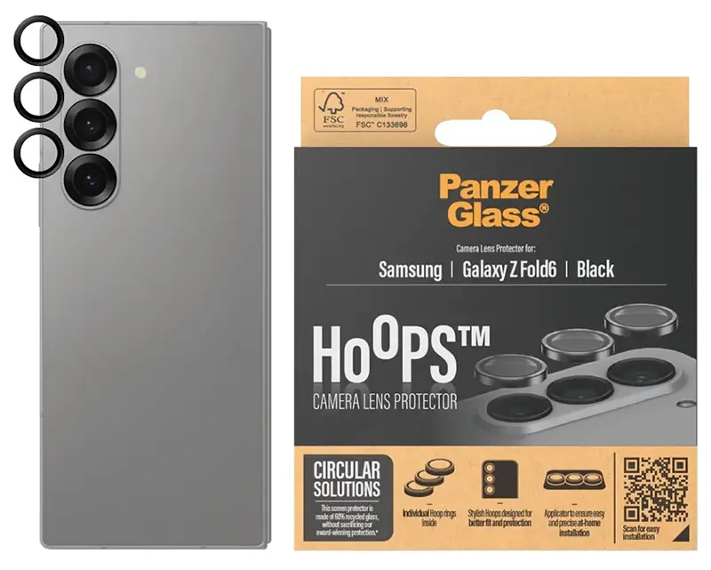 Szkło hartowane na aparat do Samsung Galaxy Z Fold6 PanzerGlass Hoops Camera Lens Protector