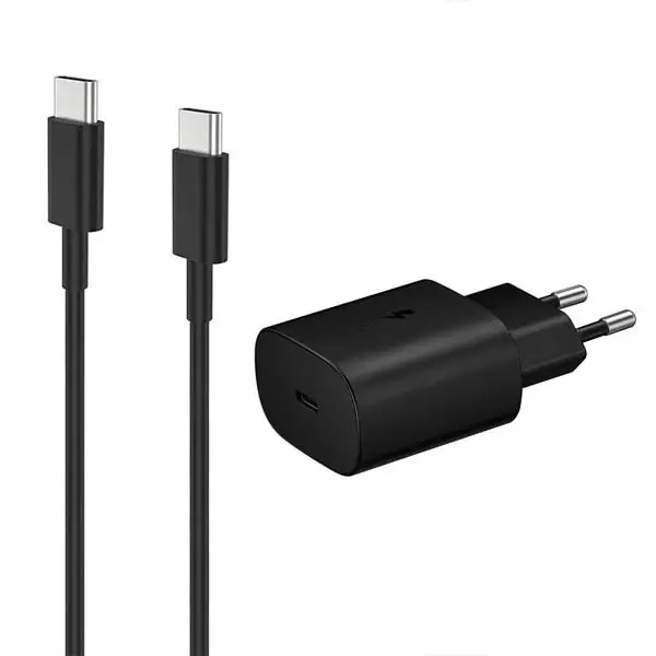 Ładowarka sieciowa Denmen TA800 PD 25W 3,6A + kabel USB-C czarna