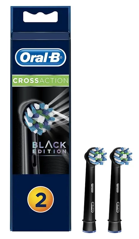 Wymienne końcówki Oral-B E50-2BK Cross Action czarne 2szt.