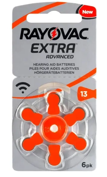Bateria do aparatów słuchowych Rayovac Extra Advanced 13 (6 sztuk)