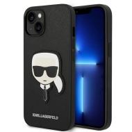 Karl Lagerfeld KLHCP14MSAPKHK iPhone 14 Plus / 15 Plus 6,7" czarny/black hardcase Saffiano Karl`s Head Patch