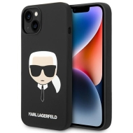 Karl Lagerfeld KLHMP14MSLKHBK iPhone 14 Plus / 15 Plus 6,7" hardcase czarny/black Silicone Karl`s Head Magsafe