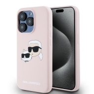 Karl Lagerfeld KLHMP15XSKCHPPLP iPhone 15 Pro Max 6.7" różowy/pink hardcase Silicone Karl & Choupette MagSafe