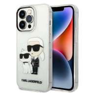 Karl Lagerfeld KLHCP14LHNKCTGT iPhone 14 Pro 6,1" transparent hardcase Glitter Karl&Choupette
