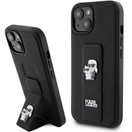 Karl Lagerfeld KLHCP15MGSAKCPK iPhone 15 Plus / 14 Plus 6.7" czarny/black hardcase Gripstand Saffiano Karl&Choupette Pins