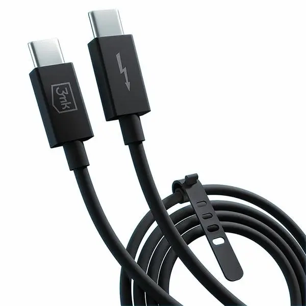 Kabel USB - USB-C 240 W 8K 1 m Hyper ThunderBolt 3MK czarny