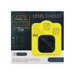 Szkło hartowane na aparat do iPhone 16 Ecobox ramka czarna