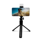 Uchwyt telefonu selfie stick Bluetooth z lampą LED + pilot Ecobox