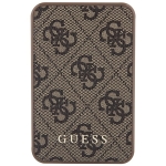 Guess Powerbank 15W GUPB5LP4GEGW 5000mAh brązowy/brown 4G Leather Metal Logo