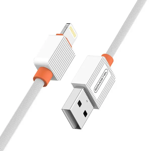 Kabel USB-A - Lightning 2A 18 W 1m Somostel SMS-BP03 Quick Charge QC3.0 biały