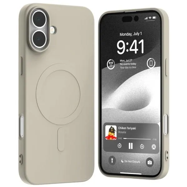 Etui do iPhone 16 Plus Mercury MagSafe Semi-Silicone kamienne